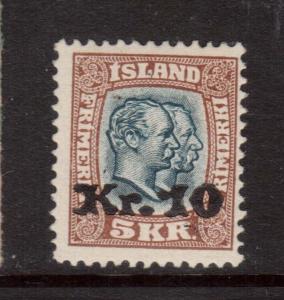 Iceland #143 NH Mint **With Certificate**