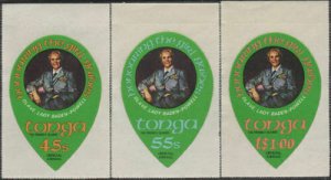 Tonga official 1974 SGO124-O126 Tongan Girl Guides set MNH