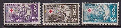 Brazil 1935 Scott B5-B7 Red Cross Conference MLH
