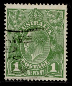 AUSTRALIA GV SG86, 1d sage-green, FINE USED. 