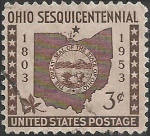 # 1018 USED OHIO STATEHOOD 150TH ANNIV