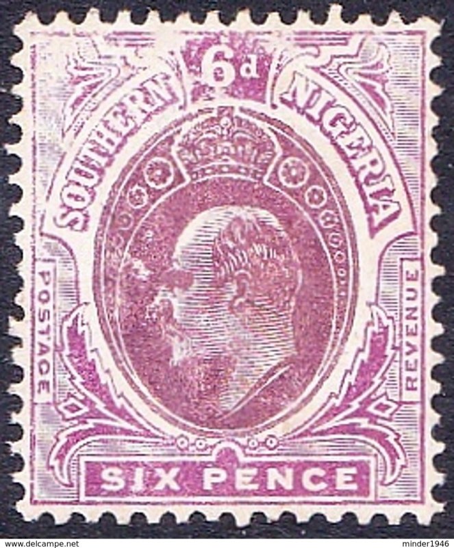SOUTHERN NIGERIA 1909 KEVII 6d Dull Purple & Purple SG39 MH