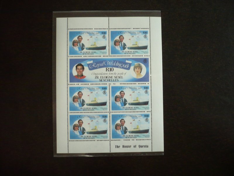 Stamps - Seychelles Zil Eloigne Sesel - Scott# 27-28 - Mint NH Souvenir Sheet