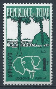 Chad 1961  - 1f Logone & Elephant - SG70 unused