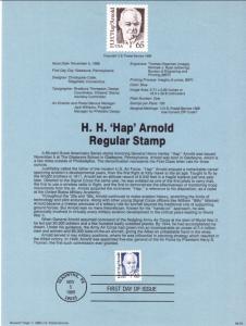 US SP733 H H Hap Arnold 2191 Souvenir Page FDC