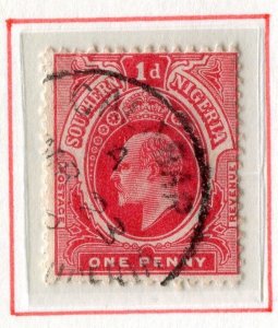 SOUTHERN NIGERIA; 1907 early Ed VII issue fine used 1d. value