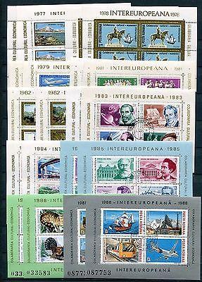 Romania 10 sets sheets   Mint VF NH Inter European Cooper...