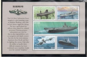 United States 3377a - Mint-NH - USN Submarines (Blk /5) (2000) (cv $21.90)