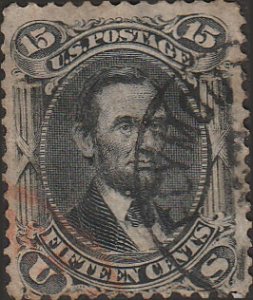 # 98 Black Used Very Thin Paper Abraham Lincoln F Grill