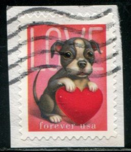 5746 US (63c) Kitten & Puppy Love SA, used on paper