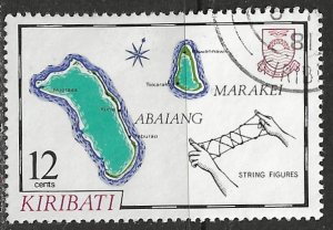 Kiribati ~ Scott # 369 ~ Used ~ Map