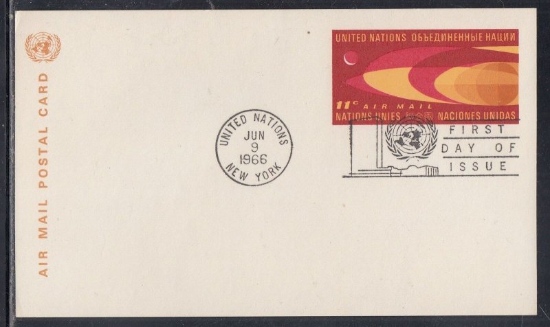 United Nations Scott UXC5 FDC - 1968 Post Card Issue