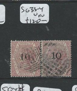 MALAYA STRAITS SETTLEMENTS (P0510B) QV 10/30C  SG 33-4  VFU 