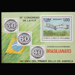 CUBA 1983 - Scott# 2597 S/S Stamp 140th. NH