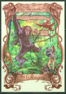 GUINEA  2013 THE ANIMALS  MONKEY  SOUVENIR SHEET MINT NH