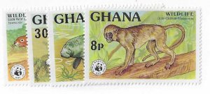 Ghana Sc #621-624 set of 4 WWF  OG VF