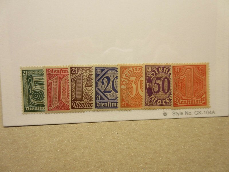 GERMANY  Scott  OL9-OL15  set  MINT HINGED  LotZ  Cat $10.30