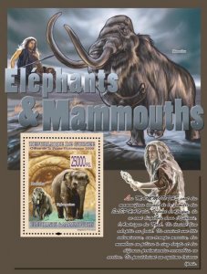 GUINEA - 2008 - Elephants, Mammoths - Perf Souv Sheet - Mint Never Hinged