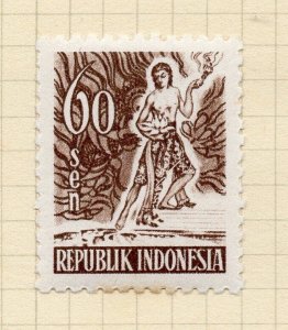 Indonesia 1951-55 Early Issue Fine Mint Hinged 60sen. NW-14719
