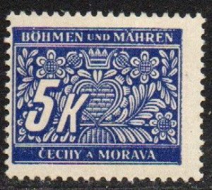 Czechoslovakia - Bohemia and Moravia Sc #J12 Mint Hinged