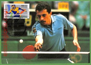 21478 - GERMANY - MAXIMUM CARD - 1989 - Sport TABLE TENNIS-