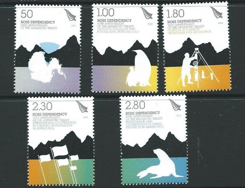 ROSS DEPENDENCY SG115/19 2009 50th ANTARCTIC TREATY MNH 