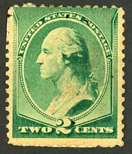 U.S.  #213 MINT PARTIAL OG DTST. REVERSE