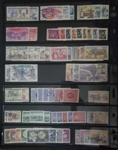 CZECHOSLOVAKIA  Used CTO Stamp Lot Collection Stock Book Page  T116