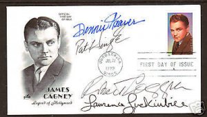 Weaver, Loggia & 2 other ACTORS, signatures on FDC