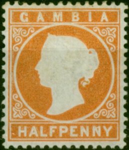 Gambia 1880 1/2d Orange SG10b Fine MM (6)