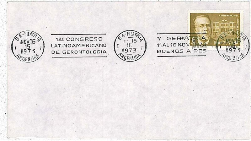 14956 - ARGENTINA - POSTAL HISTORY - Postmark  1973  MEDICINE - GERONTOLOGY