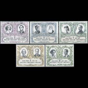 BELGIUM 1980 - Scott# B992-6 Indep.-Kings Set of 5 NH