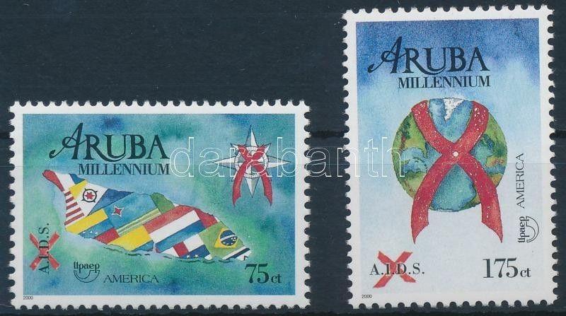 Aruba stamp Fight against AIDS set MNH 2000 Mi 254-255 Health WS231150