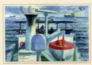 Aland Sc 354 2014 Ship's Bridge stamp sheet  mint NH