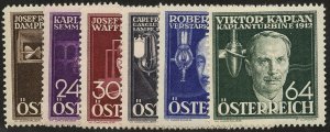 Austria Stamps # B146-51 MNH VF Scott Value $36.00