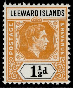 LEEWARD ISLANDS GVI SG102, 1½d yellow-orange & black, NH MINT.