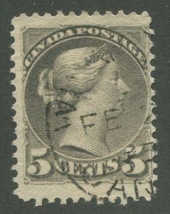 CANADA #42 USED SMALL QUEEN DATED JUMBO