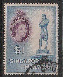 1955 Singapore -Sc 40 - single - used VF - Arms of Singapore