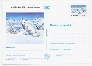 Postal stationery Rumania 1997 Polar fox