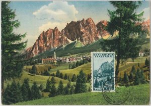 54553 - ITALY - POSTAL HISTORY: MAXIMUM CARD - 1954 ARCHITECTURE Nature-