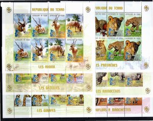 Chad 2000 MNH Sc 870-881 TWELVE sheets of 8 stamps