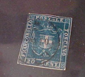 ITALY TUSCANY STAMP #20A cat.$220.00 USED