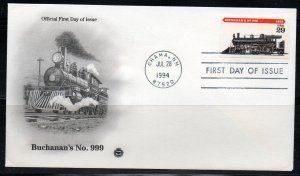 United States 2847 - FDC - 29c Steam Locomotive (1994) (cv $1.75)
