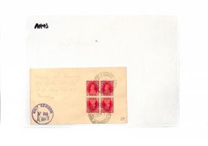 AH43 INDIA POW Cover WW2 Superb *PRISONER OF WAR CAMP 9* 1944 TETE-BECHE BLOCK