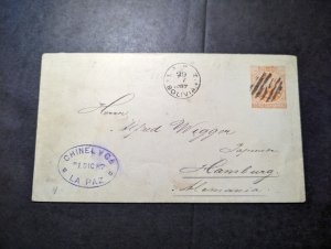 1887 Bolivia Cover Chinelyca La Paz to Hambrug Germany