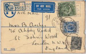 51886 - KUT East Africa -  POSTAL HISTORY - POSTAL STATIONERY Registered COVER