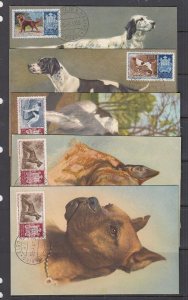 San Marino Scott 375-84 FDC - Set of 10 Dog Cards