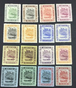 MOMEN: BRUNEI SG #34-50 MINT OG H £300 LOT #64317