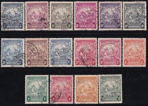 Sc# 193 / 201A Barbados 1938-47 Seal of the Colon complete used set CV $33.95