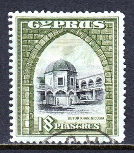 Cyprus - Scott #134 - Used - Tear and crease LL cnr., pulled perf - SCV $50